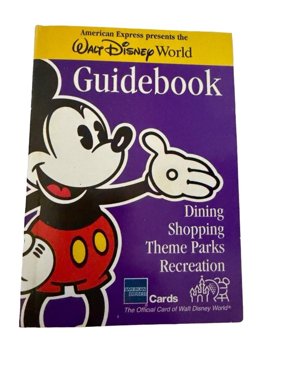 Vintage 1990s Walt Disney World Guidebook Mickey Mouse American Express 124 Page